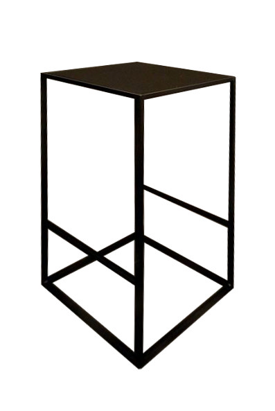 Standing Table Cube black rental in Milan Italy
